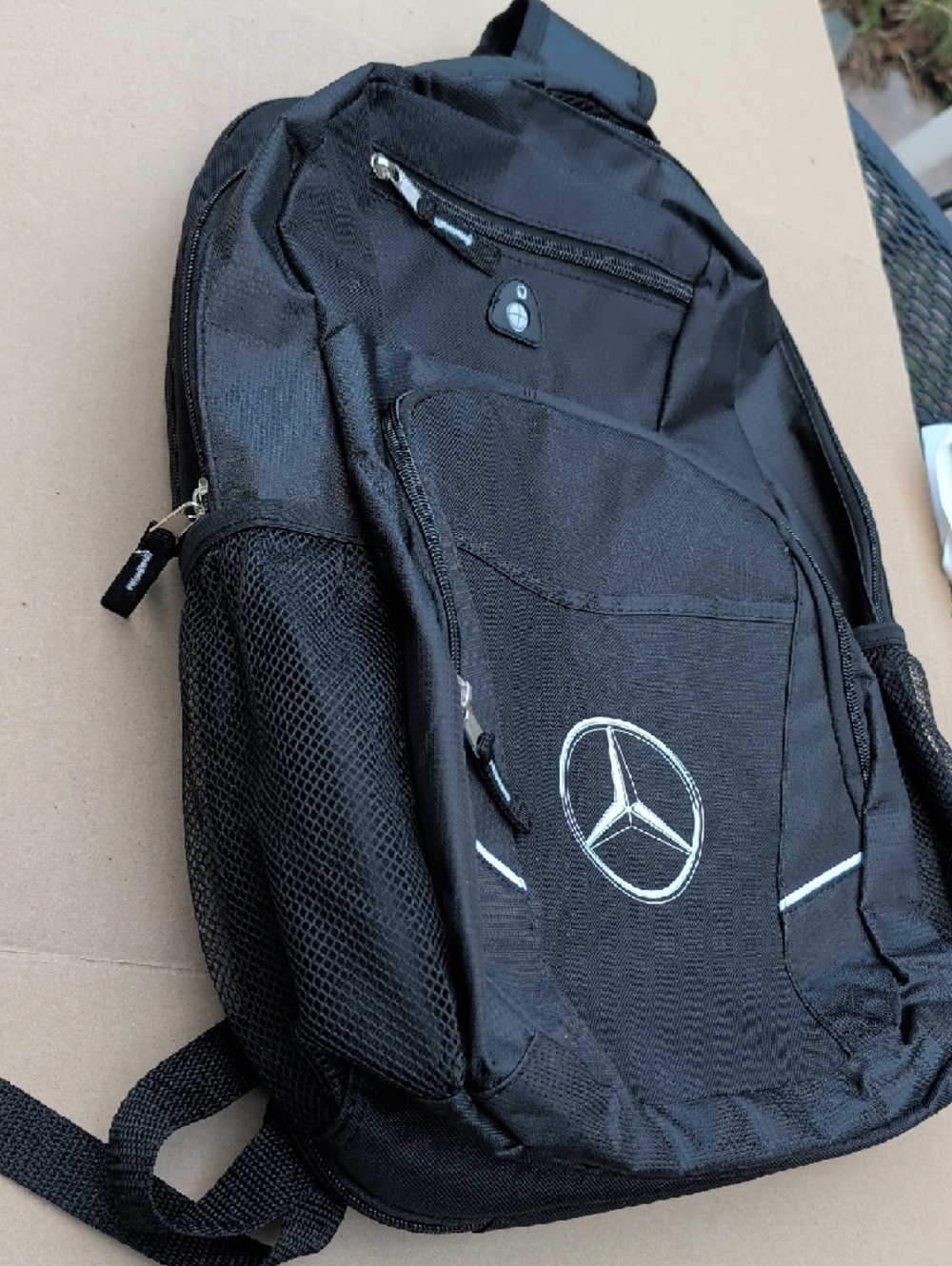 Mercedes-Benz Black Backpack Front Logo Roomy Sleek Chic Signature Unisex - Picture 12 of 13